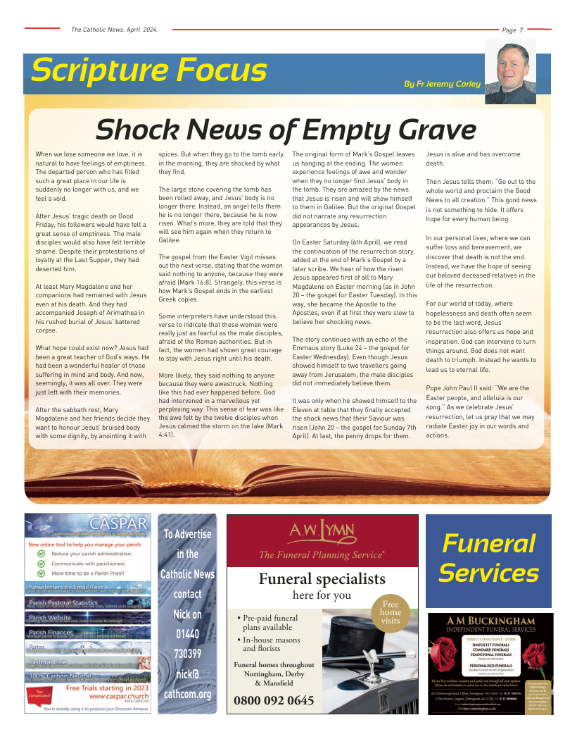 Apr 2024 edition of the Nottingham Catholic News