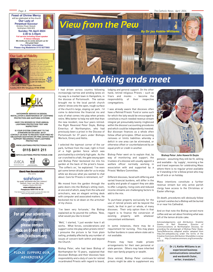 Apr 2024 edition of the Nottingham Catholic News