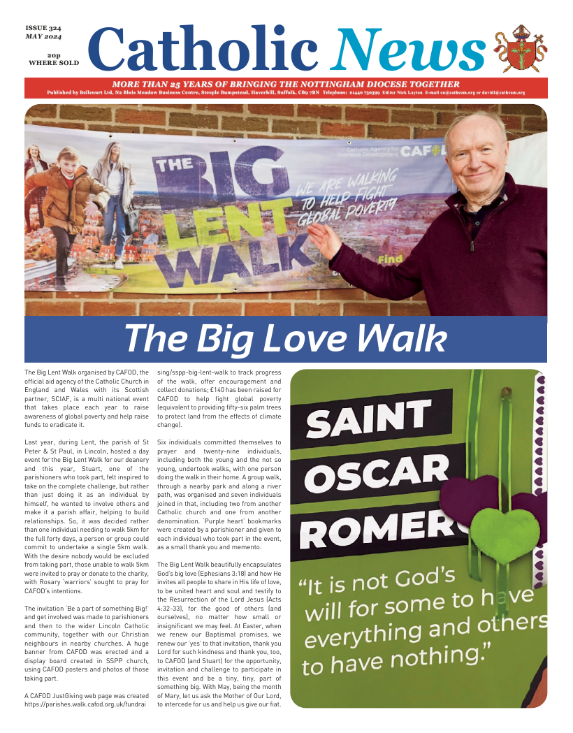 May 2024 edition of the Nottingham Catholic News