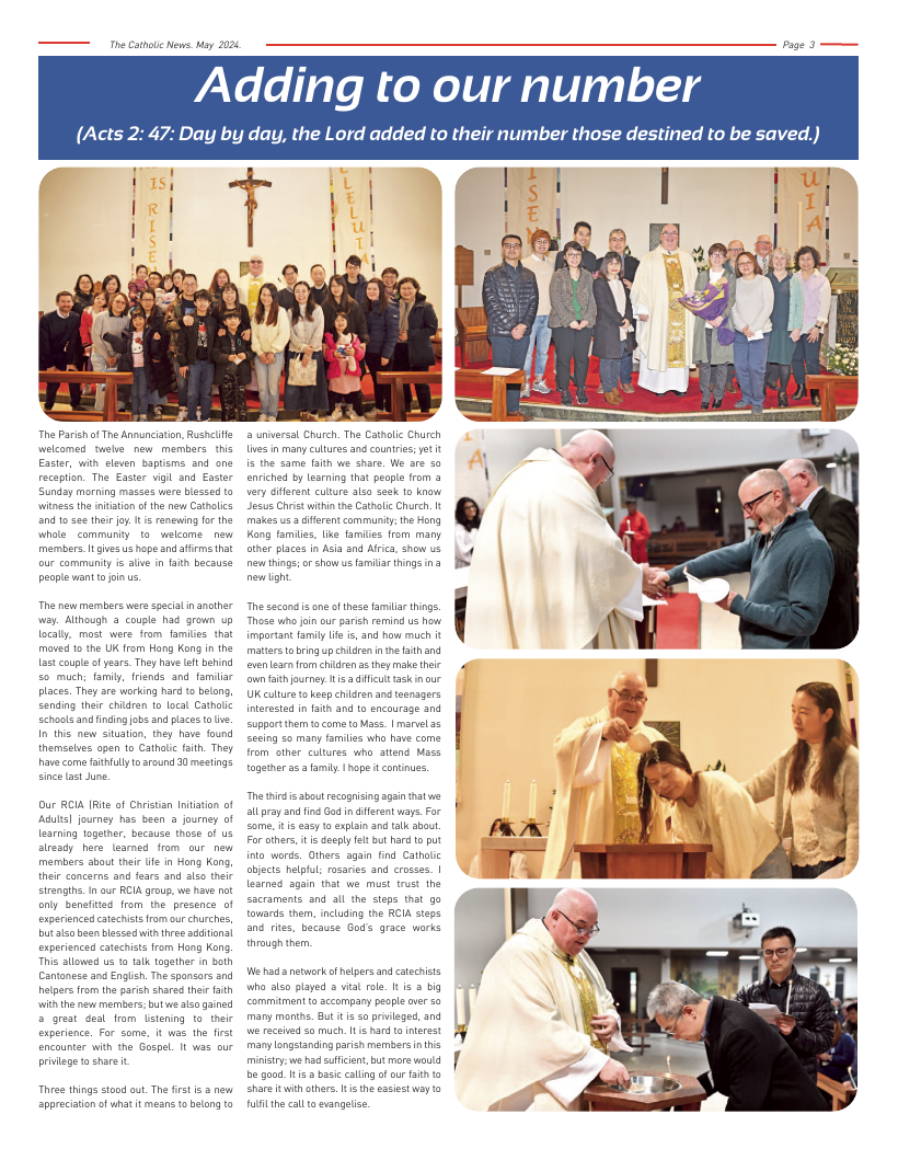 May 2024 edition of the Nottingham Catholic News