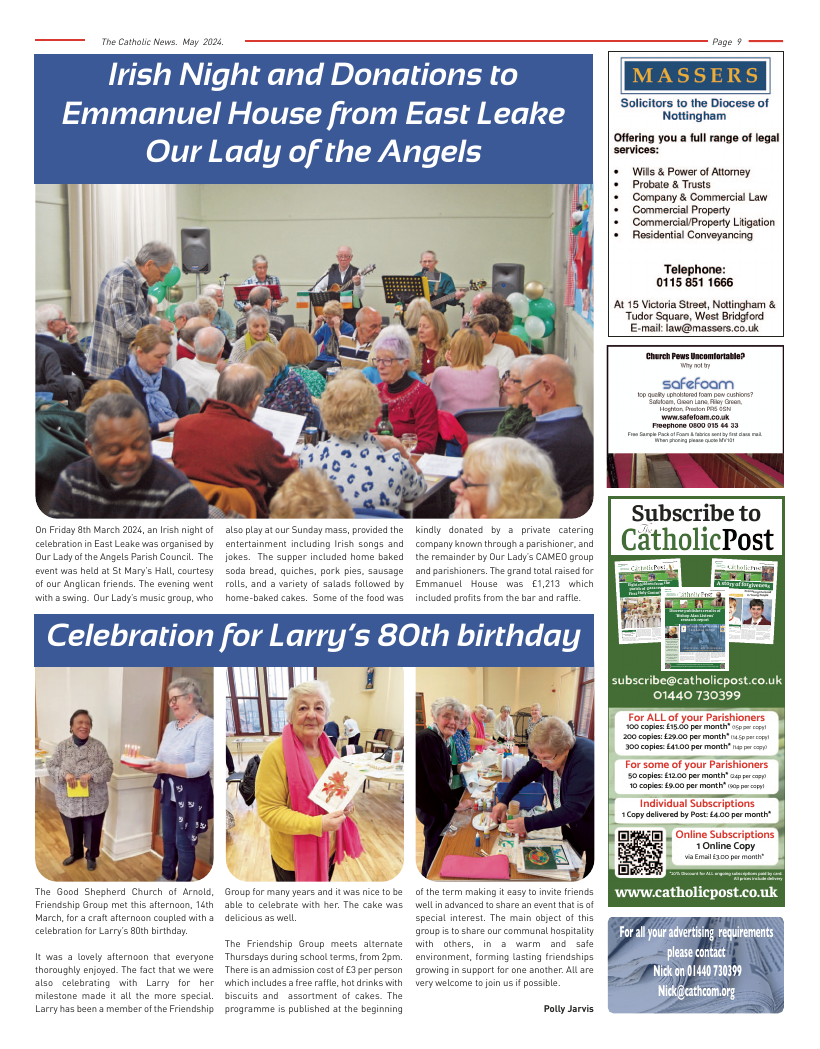 May 2024 edition of the Nottingham Catholic News