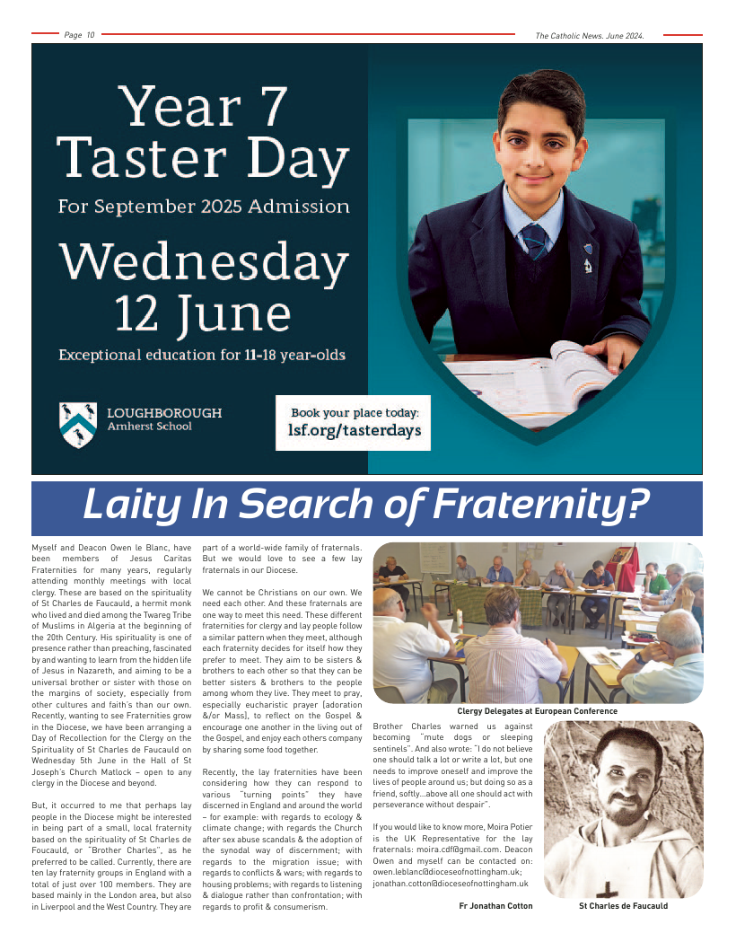 Jun 2024 edition of the Nottingham Catholic News