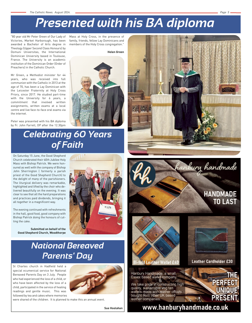 Aug 2024 edition of the Nottingham Catholic News