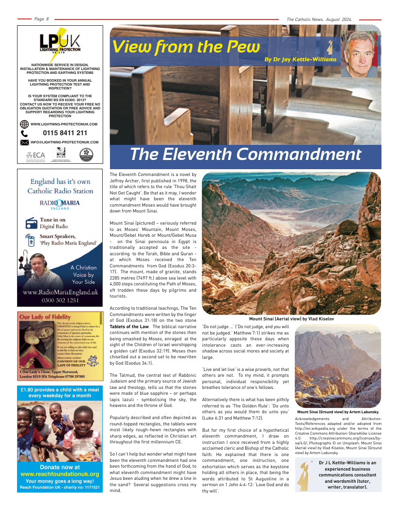 Aug 2024 edition of the Nottingham Catholic News