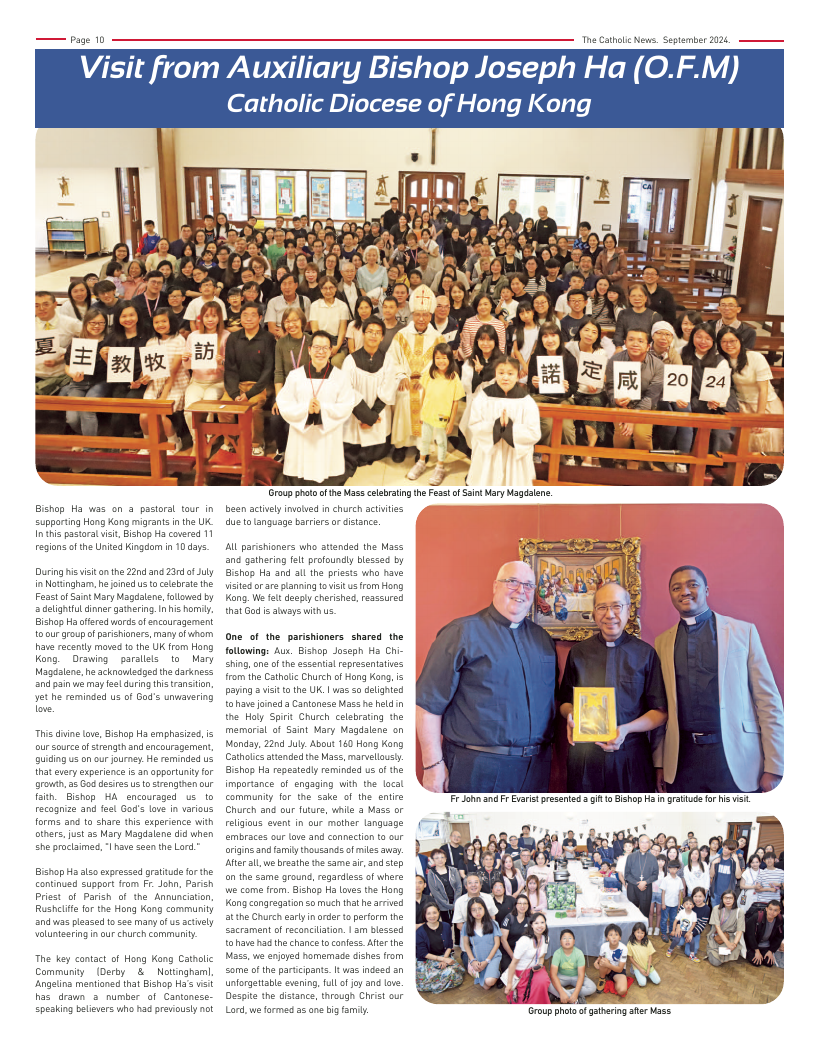 Sept 2024 edition of the Nottingham Catholic News