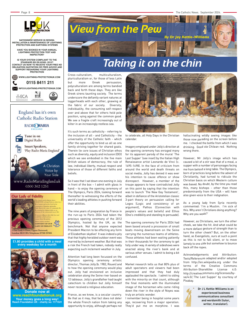 Sept 2024 edition of the Nottingham Catholic News