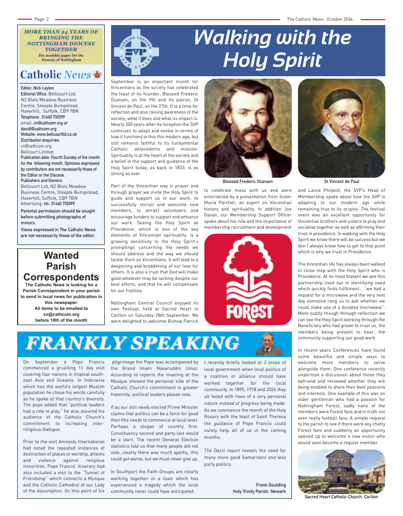 Oct 2024 edition of the Nottingham Catholic News