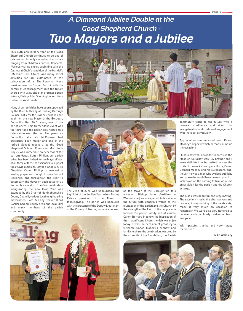 Oct 2024 edition of the Nottingham Catholic News