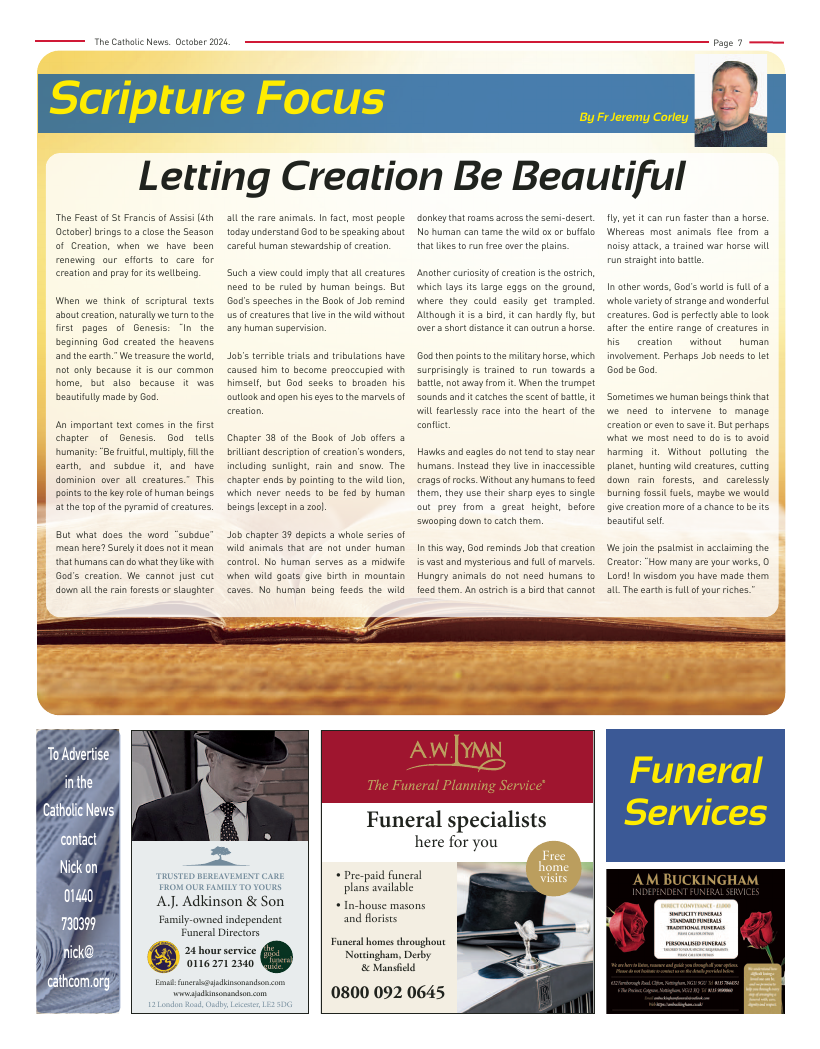 Oct 2024 edition of the Nottingham Catholic News