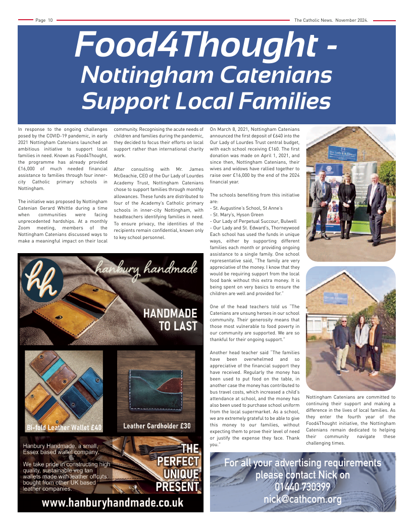 Nov 2024 edition of the Nottingham Catholic News