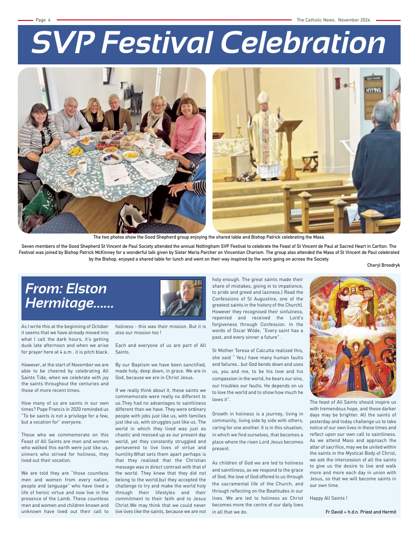 Nov 2024 edition of the Nottingham Catholic News