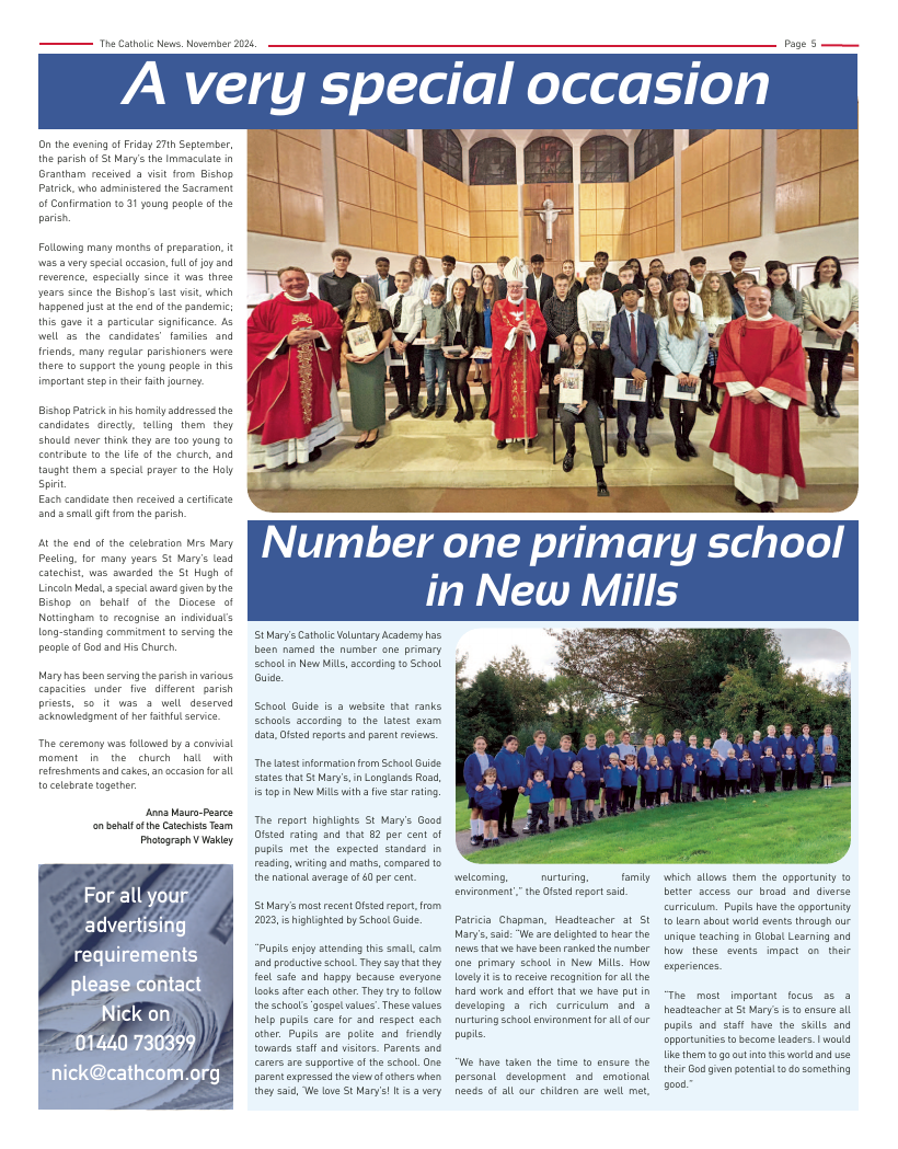 Nov 2024 edition of the Nottingham Catholic News