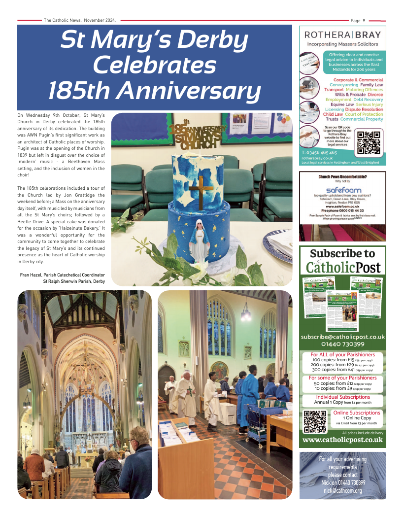 Nov 2024 edition of the Nottingham Catholic News