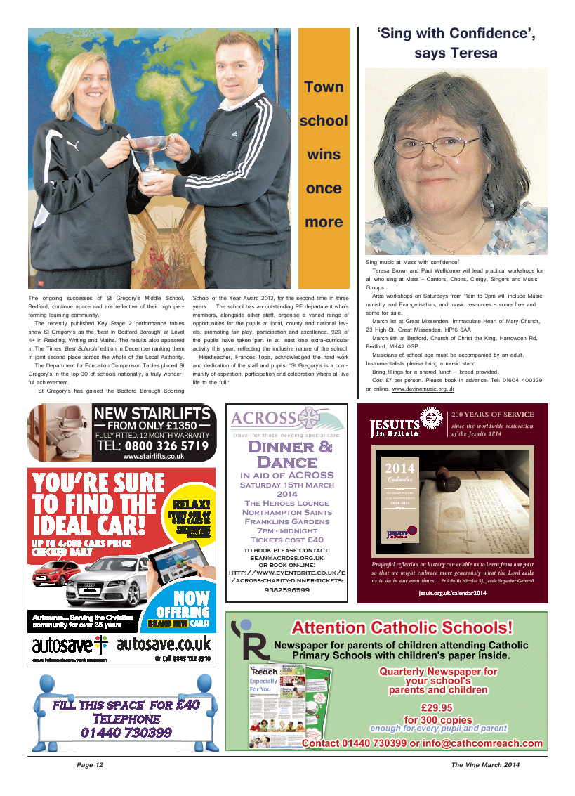 Mar 2014 edition of the The Vine - Northampton