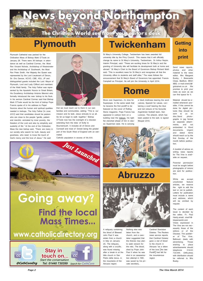 Mar 2014 edition of the The Vine - Northampton